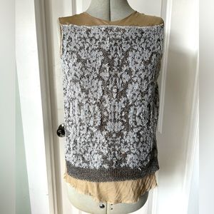 Dries Van Noten silk and knit blouse sz. sm
